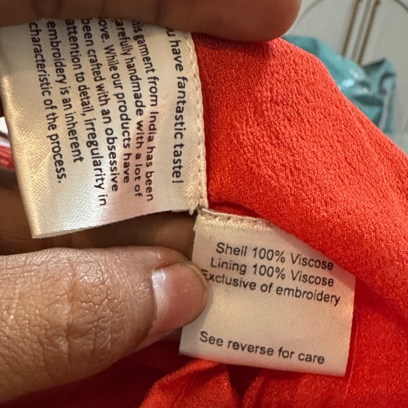 ROCOCO SAND Cold Shoulder Long Dress with ruffles in Red & Black size Medium - Picture 7 of 8